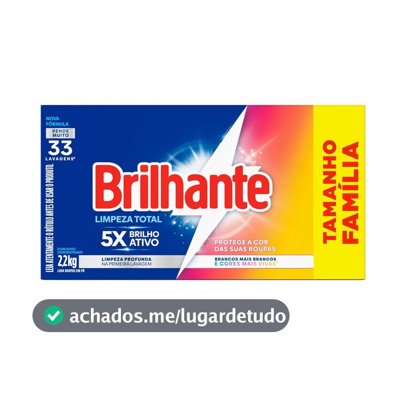 Brilhante Limpeza Total - Sabão Em Pó 2 2Kg