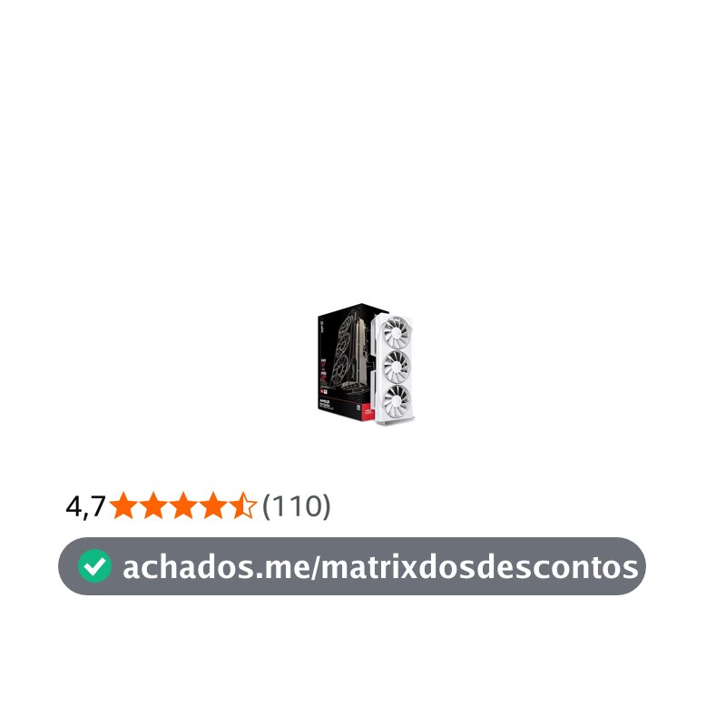 XFX Swift AMD Radeon RX 9070XT Triple Fan White Gaming Edition com 16GB GDDR6 HDMI 3xDP, AMD RDNA 4 RX-97TSWF3W9