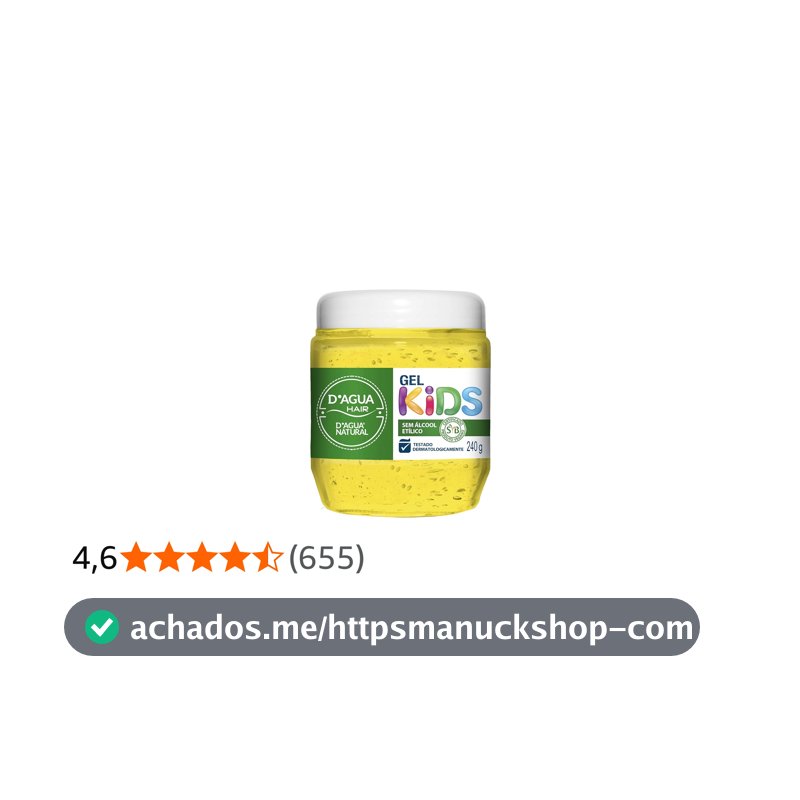 D'AGUA NATURAL Gel Fixador Kids D'Agua Natural 240 G