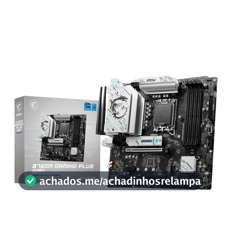 MSI B760M GAMING PLUS WIFI Placa Mãe LGA 1700 DDR5 M.2 USB 3.2