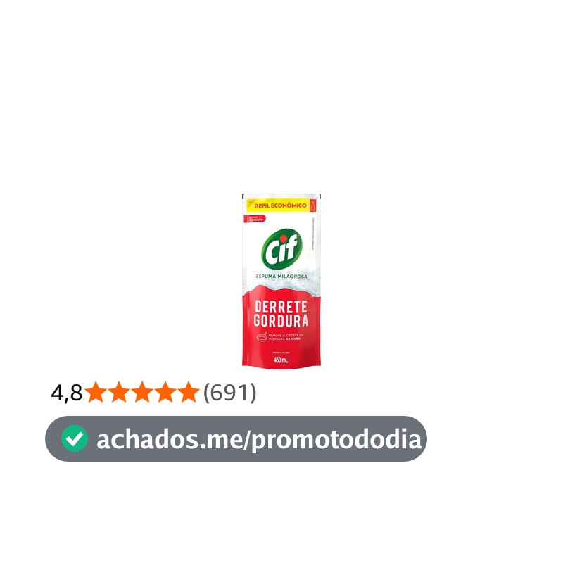Limpador Especialista CIF Derrete Gordura 450 ml Refil Econômico (Packaging May Vary)