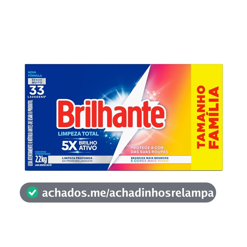 Brilhante Limpeza Total - Sabão Em Pó 2 2Kg