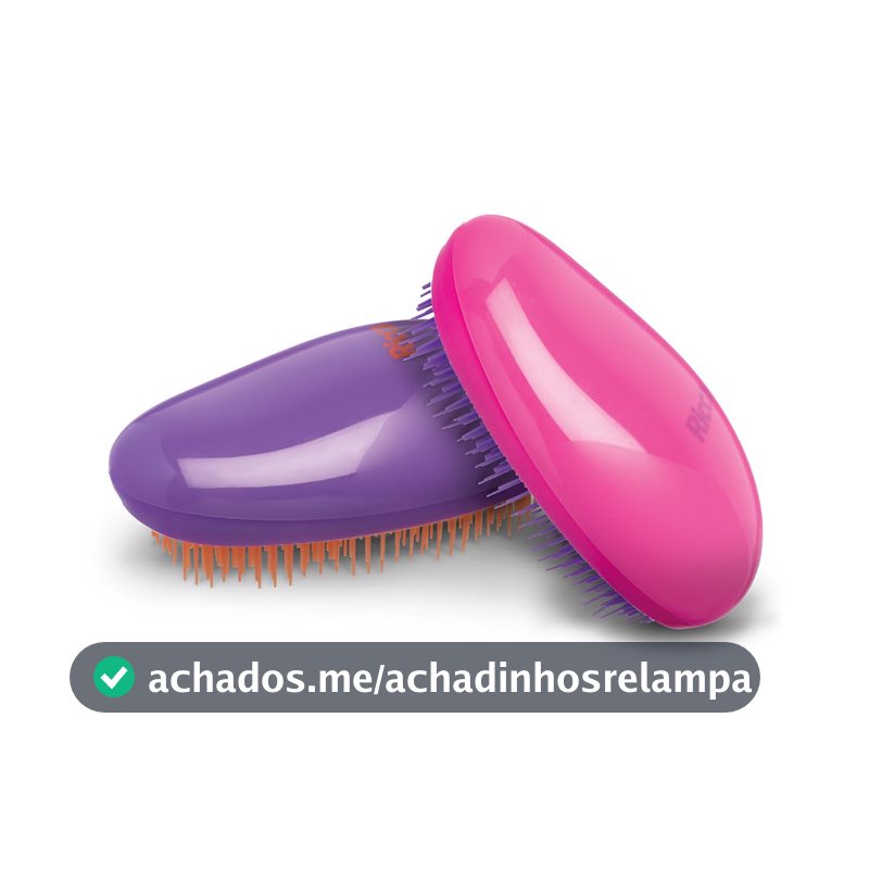 Ricca, Escova Flex Hair, Cerdas em duas alturas, Desembaraça sem quebrar, para todos os tipos de cabelos