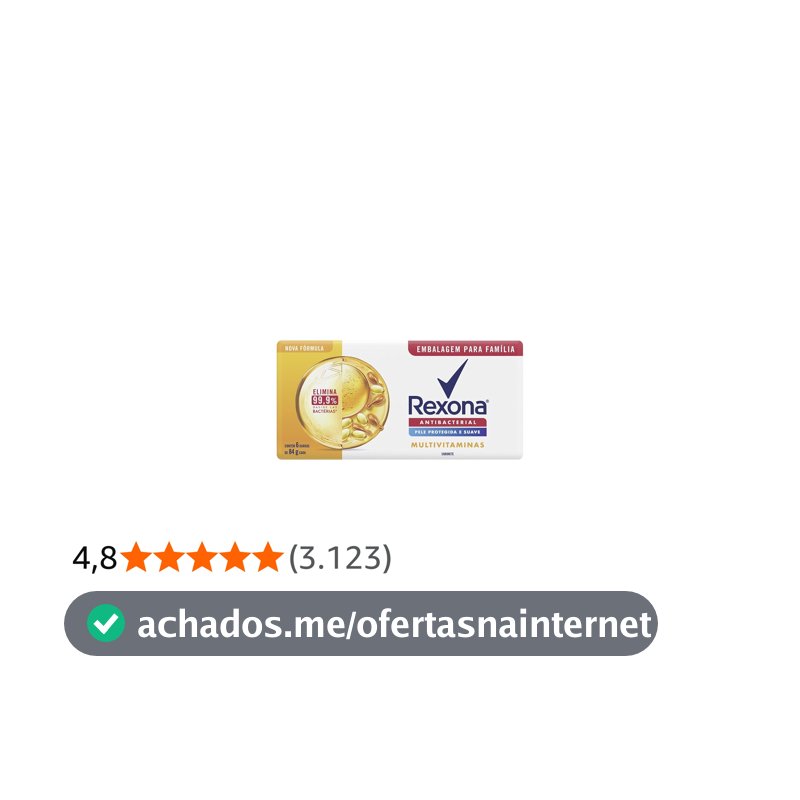 Rexona Sabonete Em Barra Multivitaminas 84G 6 Barras