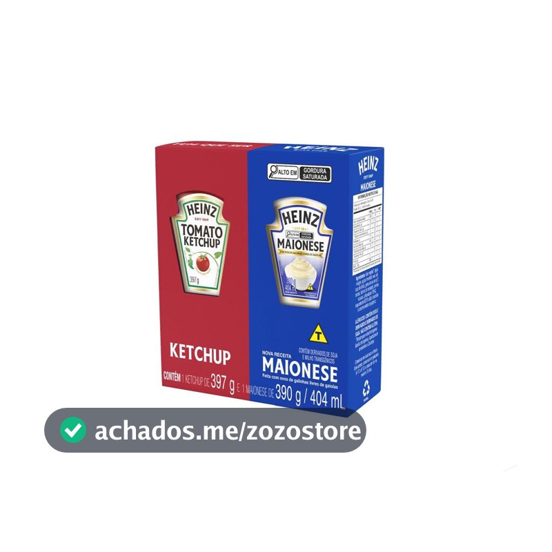 Heinz Pack Ketchup 397G + Maionese 390G