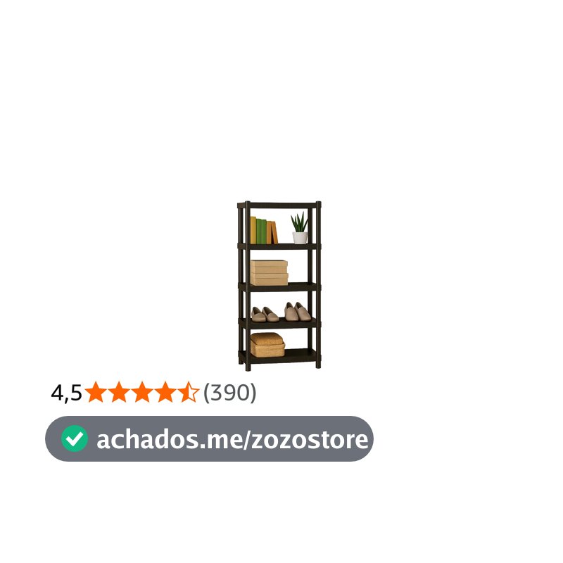 Estante 5 Prateleiras: Sapateira Organizadora, Prateleira para Livros e Estante Organizadora Multiuso para Cozinha, Sala ou Escritório