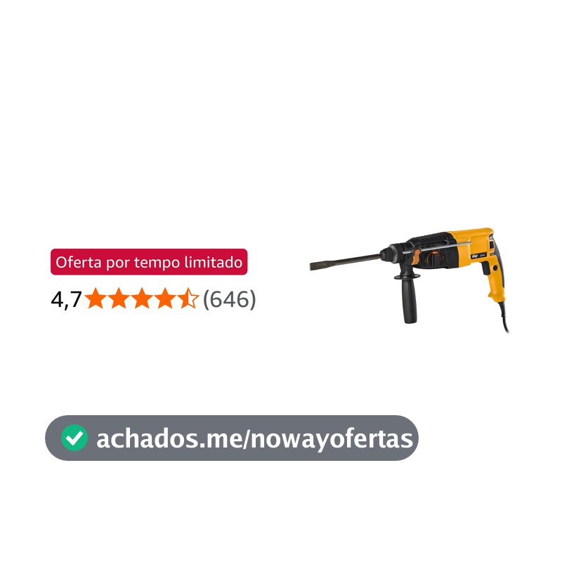 WAP Martelete Rompedor Perfurador 1/2" EMPR 900K SDS PLUS com Engate Rápido e Punho Auxiliar Multidirecional, 900W 127V