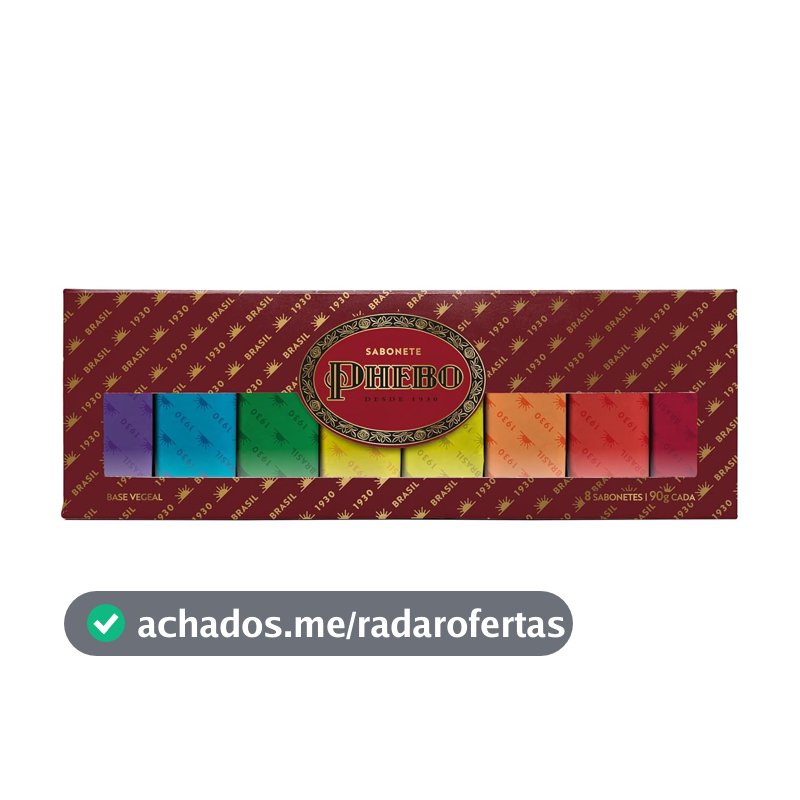 Phebo Caixa de Sabonetes, Vinho, 90g, 8 unidades