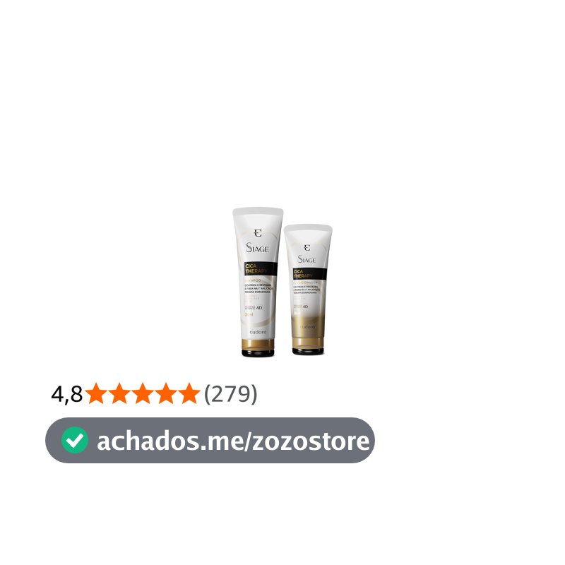 Eudora Kit Siàge Cica-Therapy: Shampoo 250ml + Condicionador 200ml