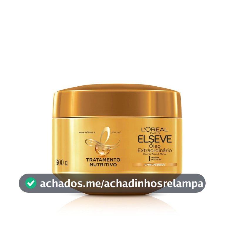 L'Oréal Paris Elseve Óleo Extraordinário Creme de Tratamento para Nutrição Intensa de Cabelos Secos, com Micro-Óleos de Flores Preciosas para Maciez e Brilho 300g