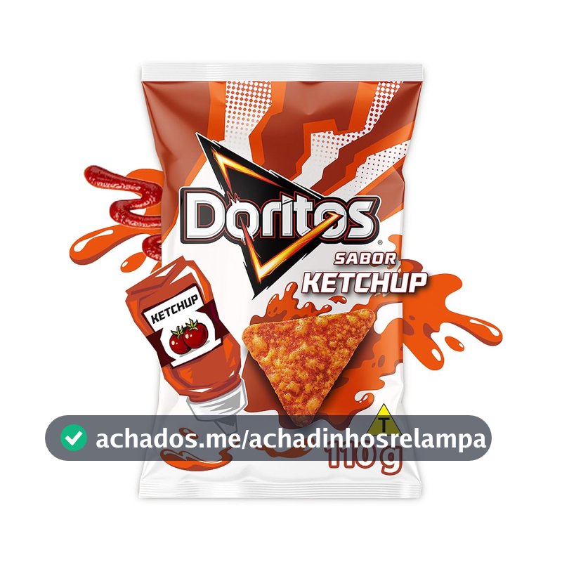 Doritos Salgadinho de Tortilha de Milho Sabor Ketchup 110g
