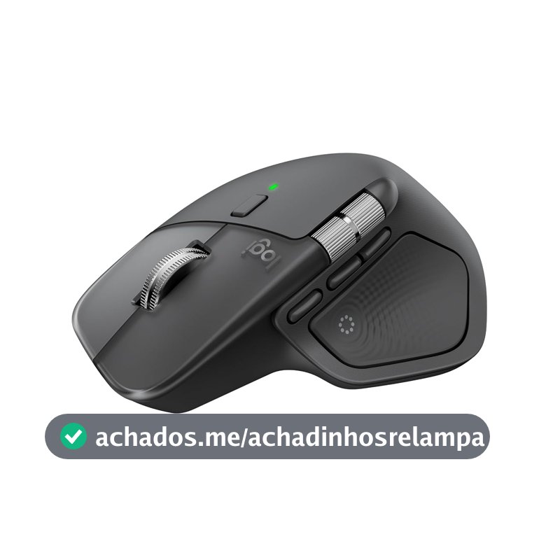Mouse sem fio Logitech MX Master 4 com o Desempenho avançado e a Sensação tátil do Haptic feedback, Design ergonômico, Rolagem ultra rápida, Conexão USB-C ou Bluetooth, Windows, macOS - Grafite