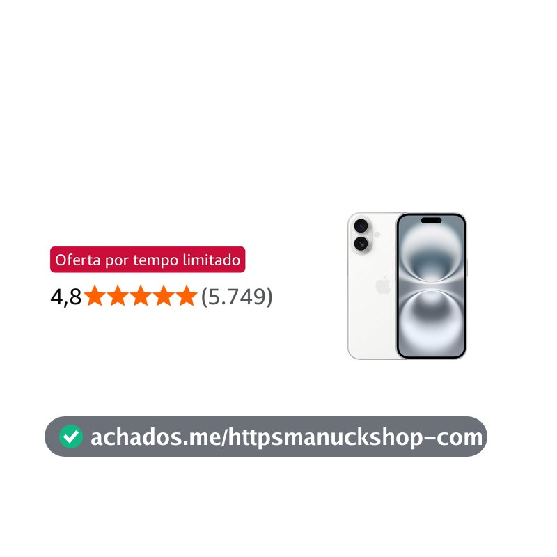 Apple iPhone 16 (256 GB) – Branco