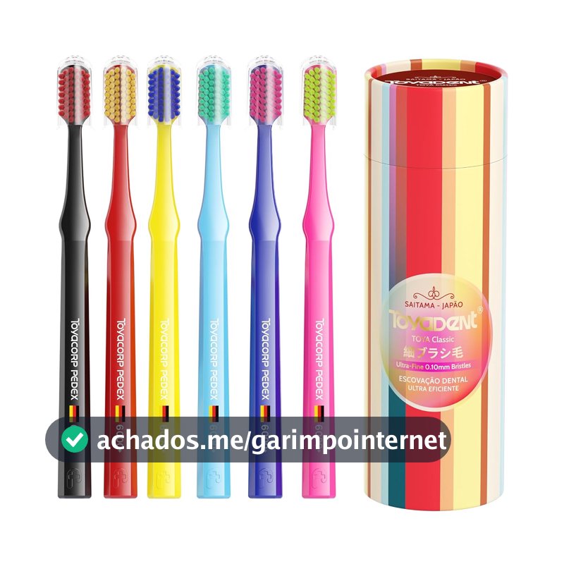 TOYADENT Escova Dentes Adulto Ultra Macia 6 Unidades (Colorida)