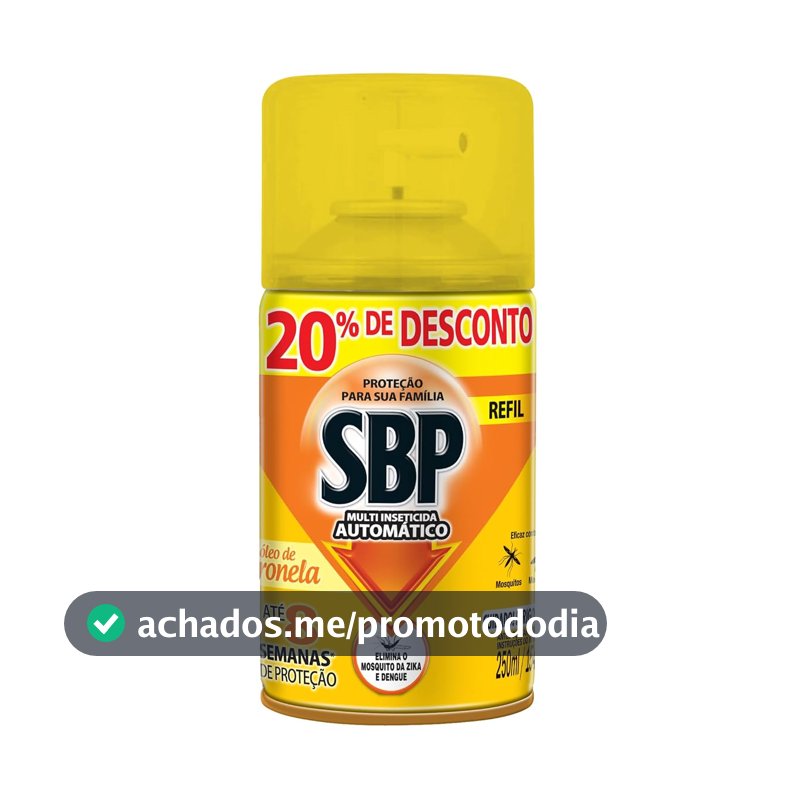 Refil de Multi-Inseticida Automático SBP, Citronela, 250ml