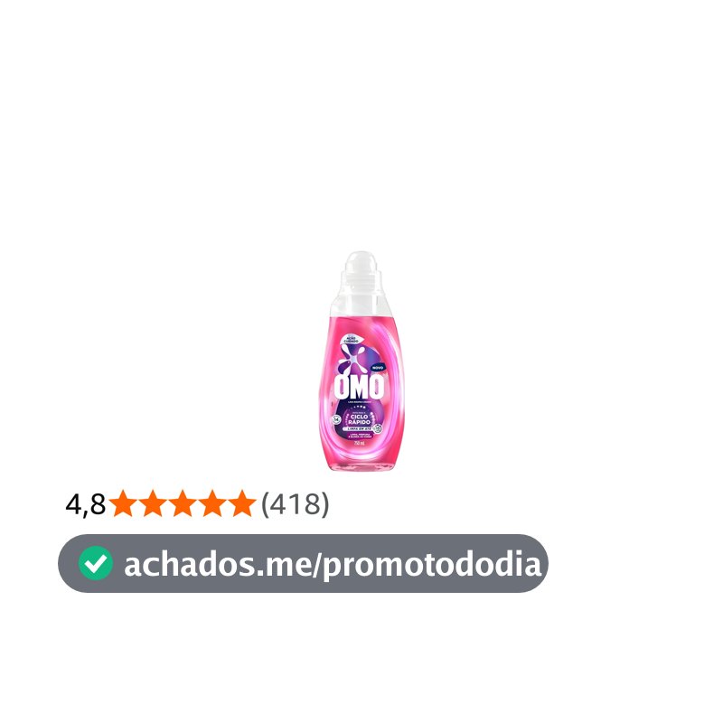 Lava-Roupas Líquido Omo Ciclo Rápido Ação Cuidado Frasco 750ml