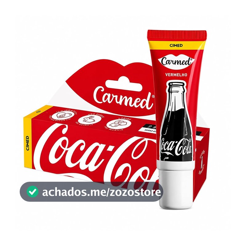 Hidratante Labial Carmed Coca-Cola Vermelho 10g