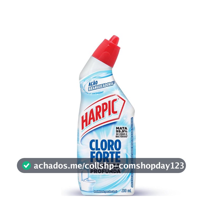 Desinfetante Sanitário Harpic Cloro Forte, 200ml