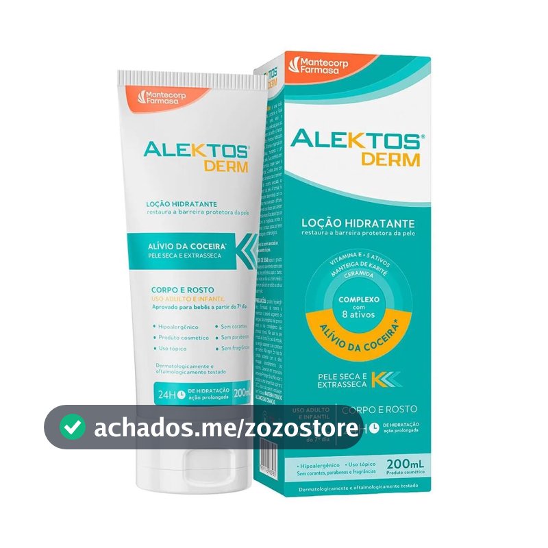 Loção Hidratante Alektos Derm Corpo e Rosto 200ml