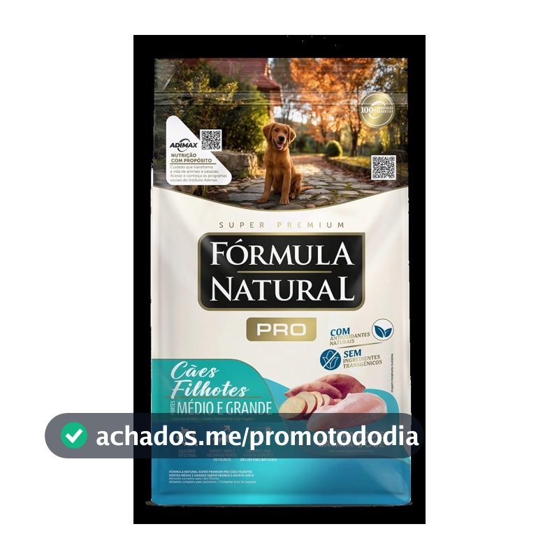 Adimax Ração Formula Natural Pro Filhote Raca Med Grd 15Kg