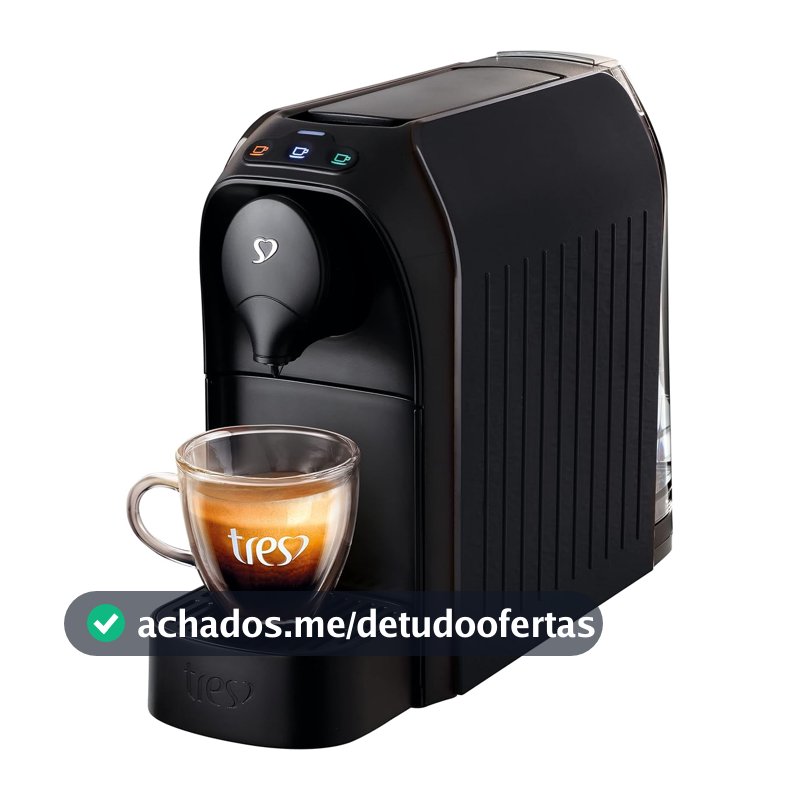 3 Corações TRES Cafeteira Espresso e Multibebida Passione Preta - 220V