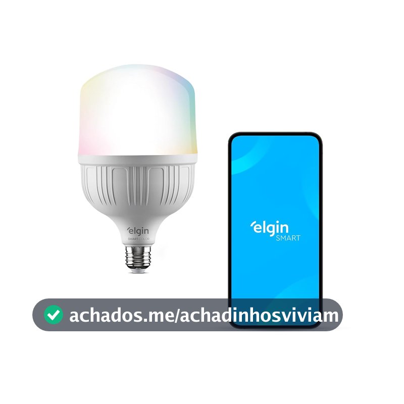 Lâmpada Inteligente Alta Potência 20W Elgin Color RGB Wifi Compatível com Alexa e Google Home