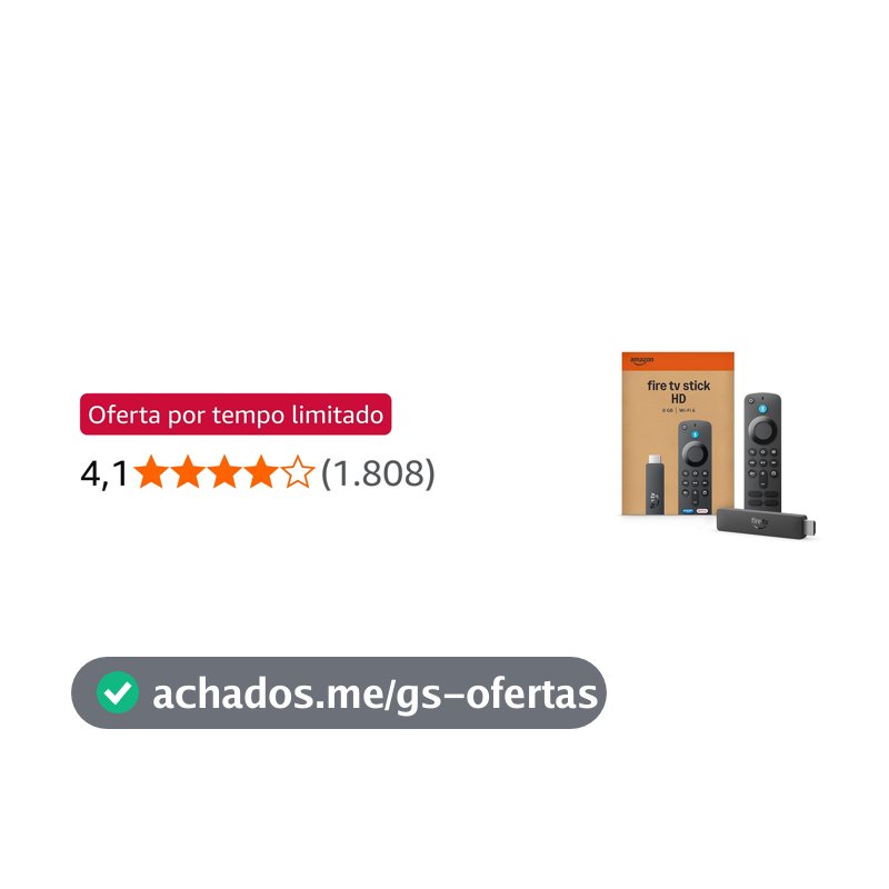 Amazon Fire TV Stick HD (modelo mais recente), Controle Remoto por Voz com Alexa, alimentado pela TV, com configuração simples e Acesso Antecipado à Alexa+