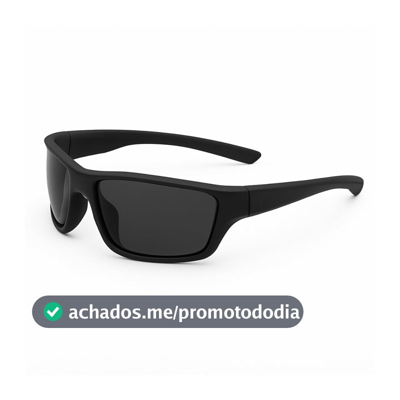 Óculos de Sol Esportivo Masculino, Polarizado, Proteção UV400, Armação Preta, Para Pesca