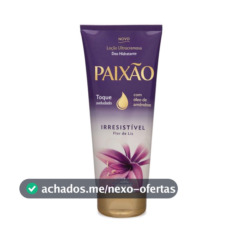 Paixão Loção Hidratante Ultracremosa Irresistível Flor De Lis Ação Desodorante 200Ml