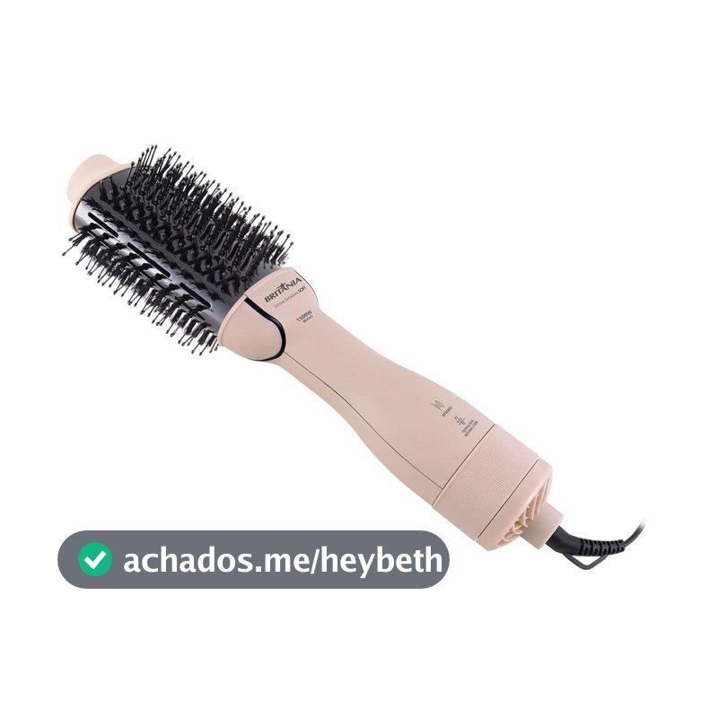 Britânia Escova Secadora Soft 4 em 1 1300W BEC07R Bivolt Plástico Rosa