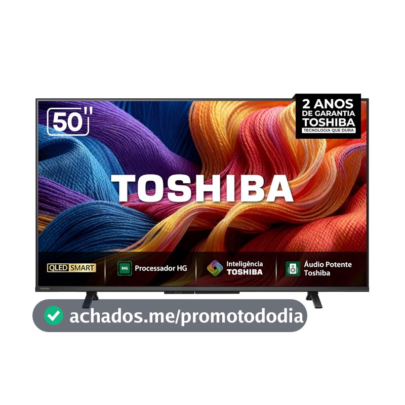 Toshiba Smart TV QLED FHD 50" Polegadas 50V45SS com Processador HG Inteligência Toshiba AI e Áudio Potente multicanal