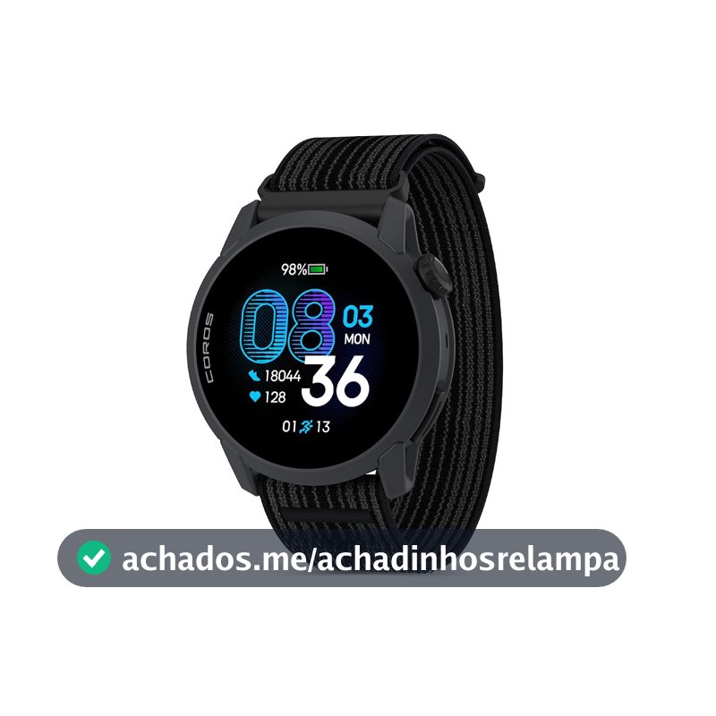 Relógio esportivo ultraleve COROS PACE 4 com GPS preciso, tela sensível ao toque AMOLED de 1,2", 19 dias de uso diário, monitor de frequência cardíaca, navegação, corrida, ciclismo