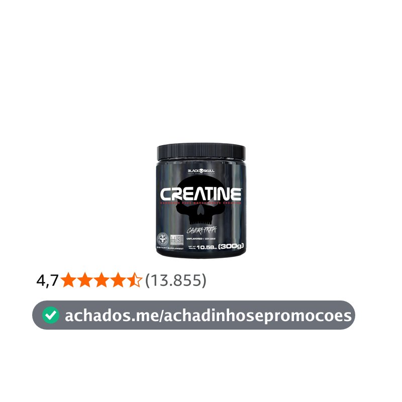 Creatine - Creatina Monohidratada - 300g - Black Skull