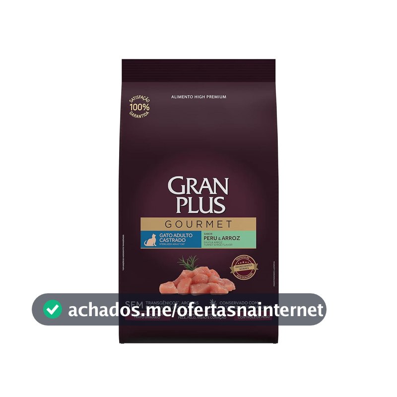 Gran Plus Ração Para Gatos Castrados Gourmet Peru 10 1Kg