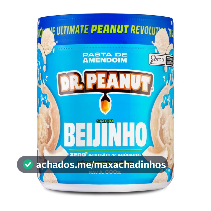 Pasta de Amendoim DR. Peanut Beijinho 600G - Com Whey Protein