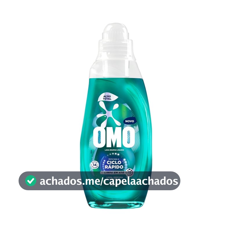 Lava Roupas Líquido Ciclo Rápido OMO Ação Total 750 ml