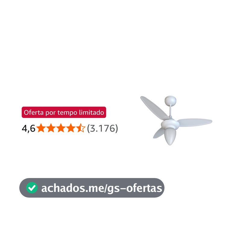 Ventisol Ventilador de teto wind br 3p inj branco c/r inverter bivolt