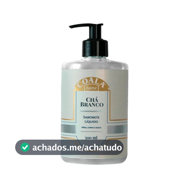 Coala Sabonete Liquido Maos e Corpo Limpa Hidrata Perfuma 500ml Cha Branco