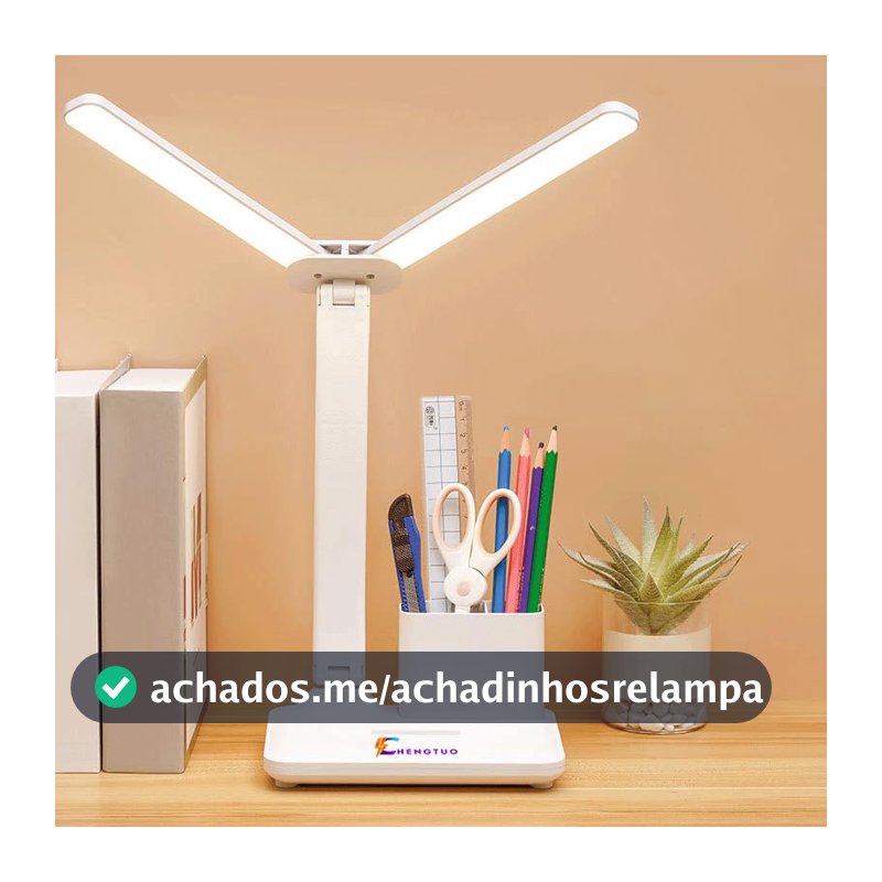 Luminária Abajur De Mesa Lâmpada De Estudo/Luminária De Mesa LED Grande capacidade com dimerização contínua, candeeiro de mesa dobrável luminária mesa