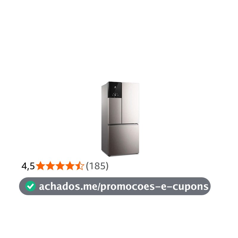 Geladeira Electrolux Frost Free Inverter 590L AutoSense 3 Portas Cor Inox Look (IM8S) - 127V