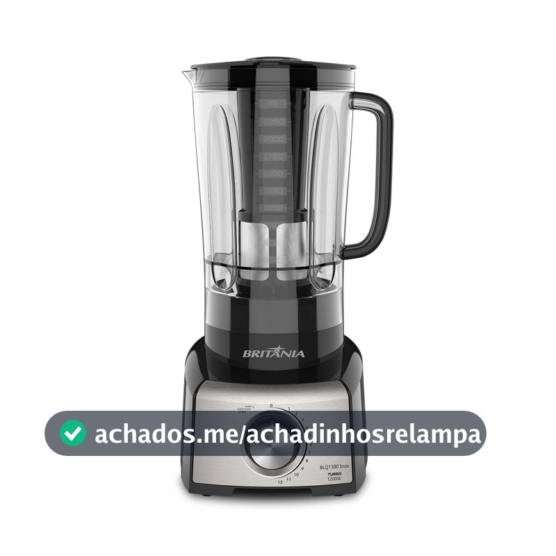 Britânia Liquidificador BLQ1380P Pro Maxx 6 Inox 3L 1200W