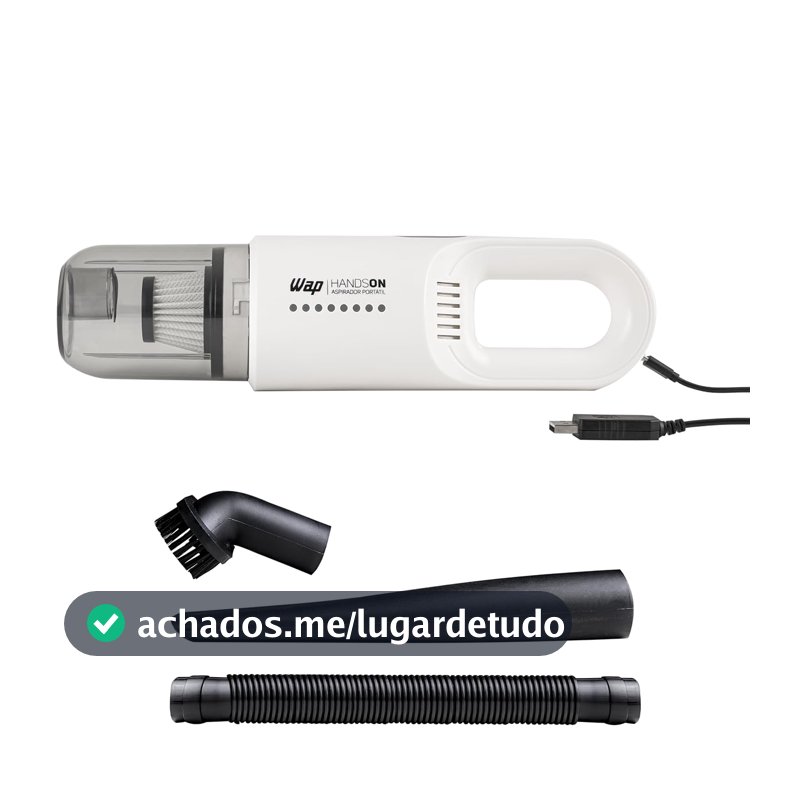 WAP Aspirador de Pó de Mão HANDSON à Bateria, Portátil, 110ml, com Filtro Lavável, 50W 7,4VDC