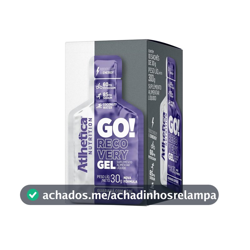 Go Energy Gel (10 Sachês) - Sabor Guaraná e Açai, Atlhetica Nutrition, Roxo