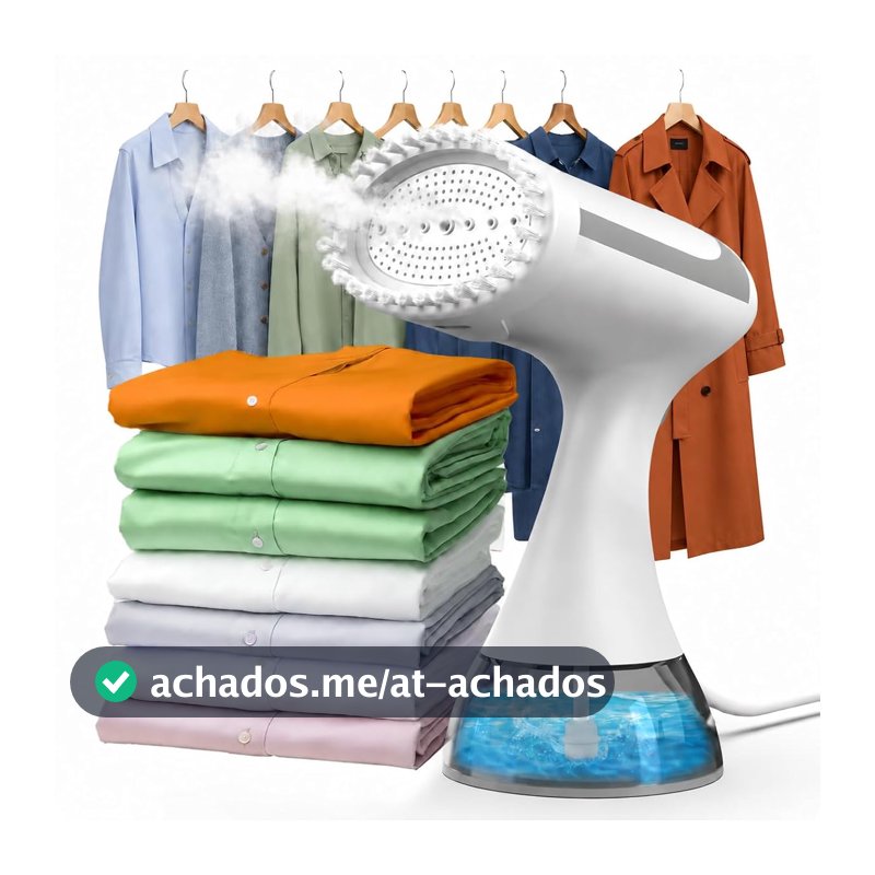 QFUN Vaporizador de Roupas Portátil 127V Branco, Vapor Automático