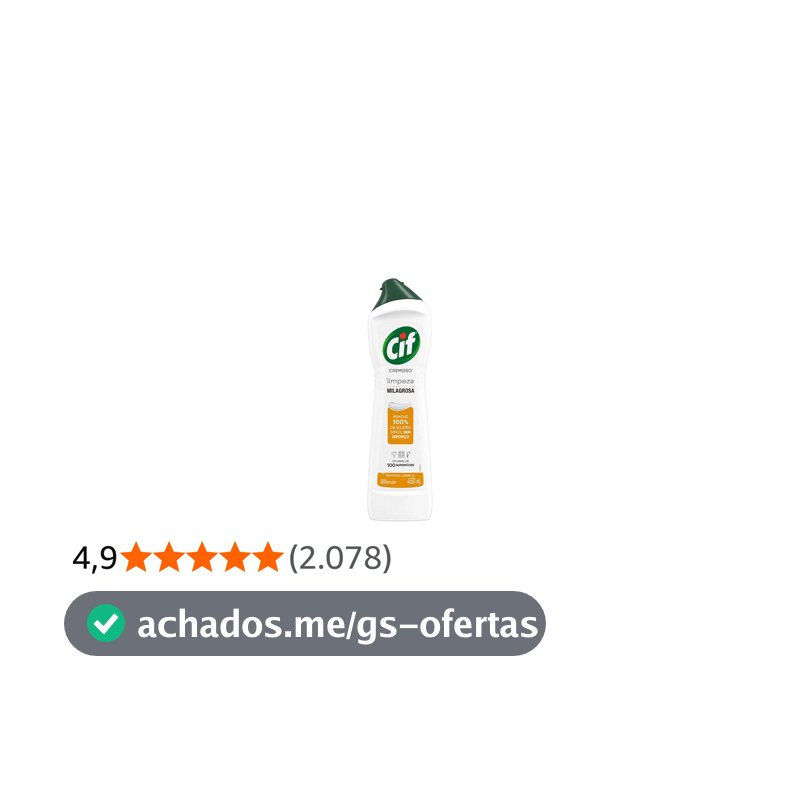 CIF Cremoso Limpeza Milagrosa Laranja 450 ml
