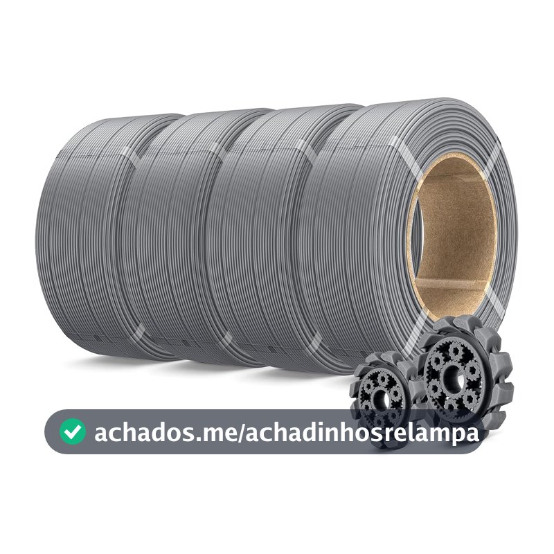 Creatorally Filamento PLA Fosco Alta Velocidade 1,75mm 4kg Cinza Refil