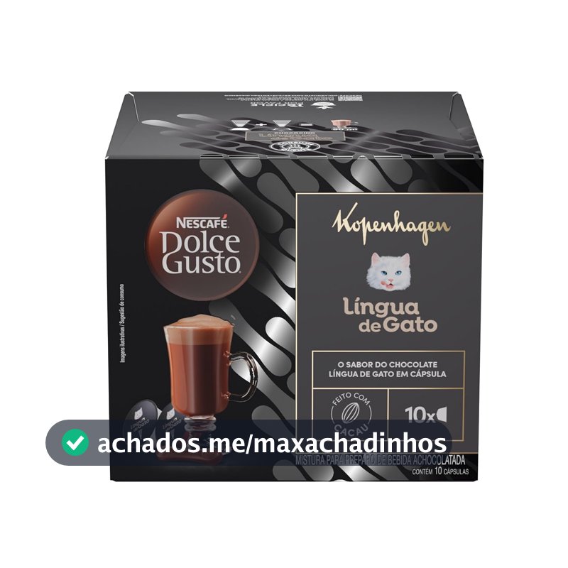Achocolatado em Cápsula Nescafé Dolce Gusto Kopenhagen Língua de Gato 10 cápsulas