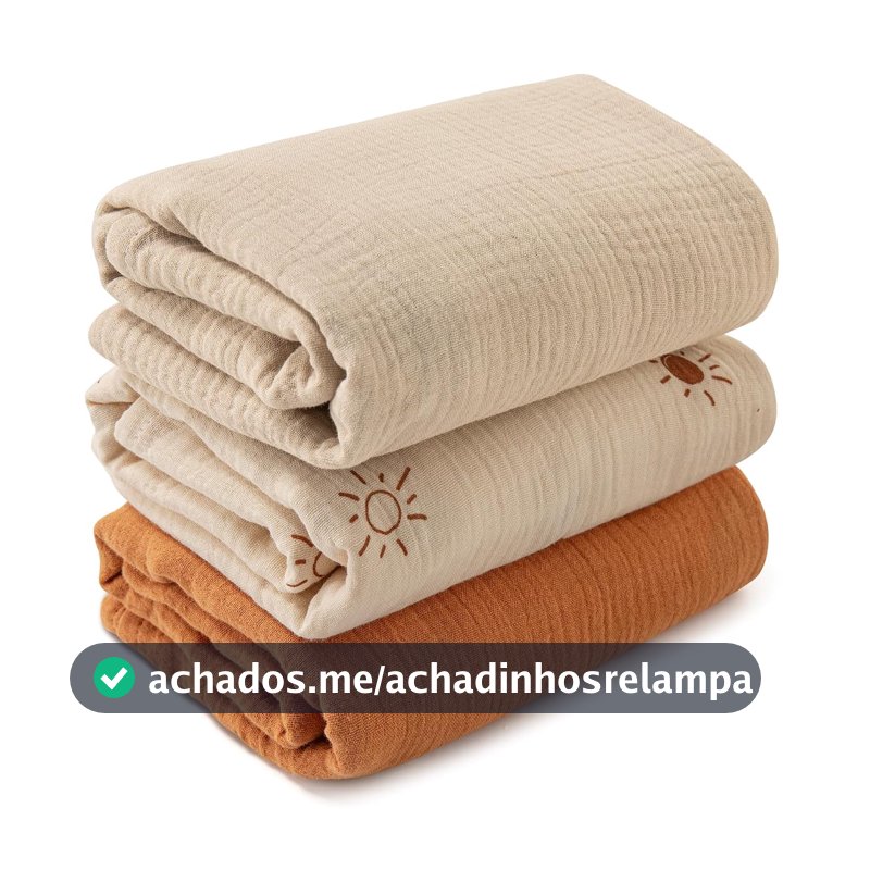 Cobertores de musselina para recém-nascidos LYRICHOM BABY, pacote com 3 cobertores macios e respiráveis, grande faixa de enrolar de 96 x 101 cm, roupas para arrotar, itens essenciais para festa de