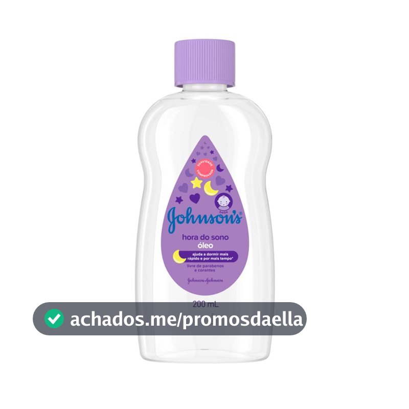 Óleo Hidratante para Bebês Johnson's Baby Hora do Sono, 200ml