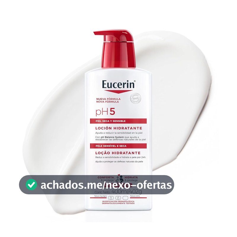 EUCERIN Loção Hidratante Corporal pH5 400ml, Pele Sensível, Dexpantenol, Glicerina